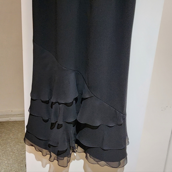 JUNNIE LEIGH SLEEVELESS GOWN AND BOLERO JACKET BLACK SIZE 14 - Picture 11 of 12